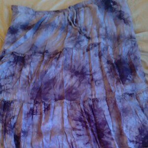 Cute Purple tie dyed flowy skirt
